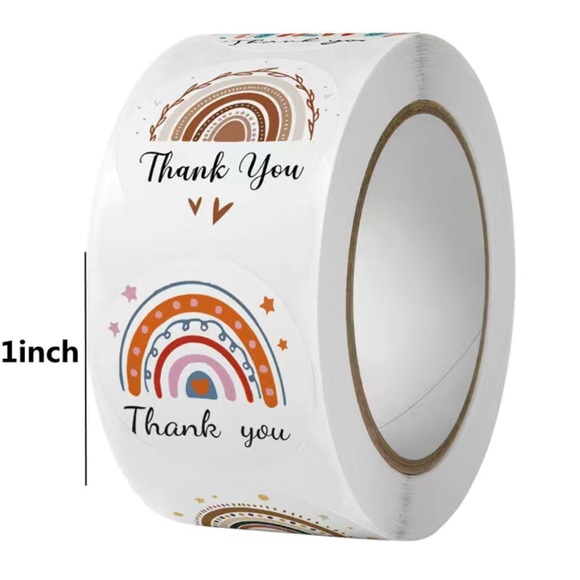 Rainbow Thank You Stickers - Picture 3 of 6